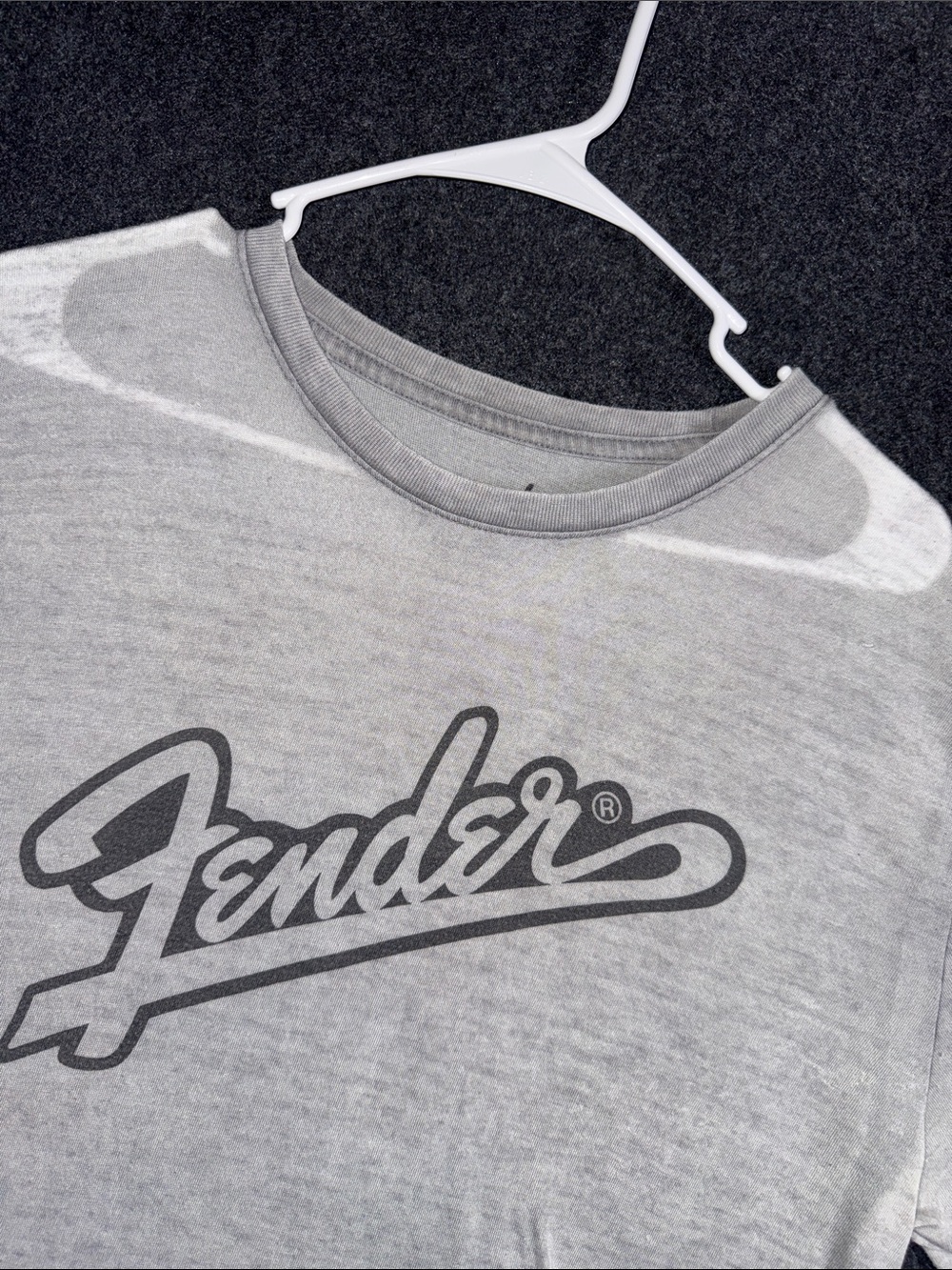 Fender Light Gray Logo Short Sleeve Tee